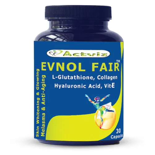 Glutathione, Collagen, Hyaluronic Acid, vitamin E and vitamin C