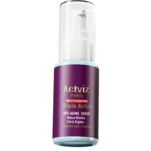 TRIPLE ACTION | Actviz Paris REVITADERM  Anti-Aging Serum Reduce Wrinkles Firm & Brighten with Hyaluronic Acid Pro-Xylane